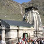 Kedarnath Temple with the Himalayan peaks behind