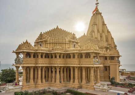 Aerial view of Somnath, the first of the twelve Jyotirlingas